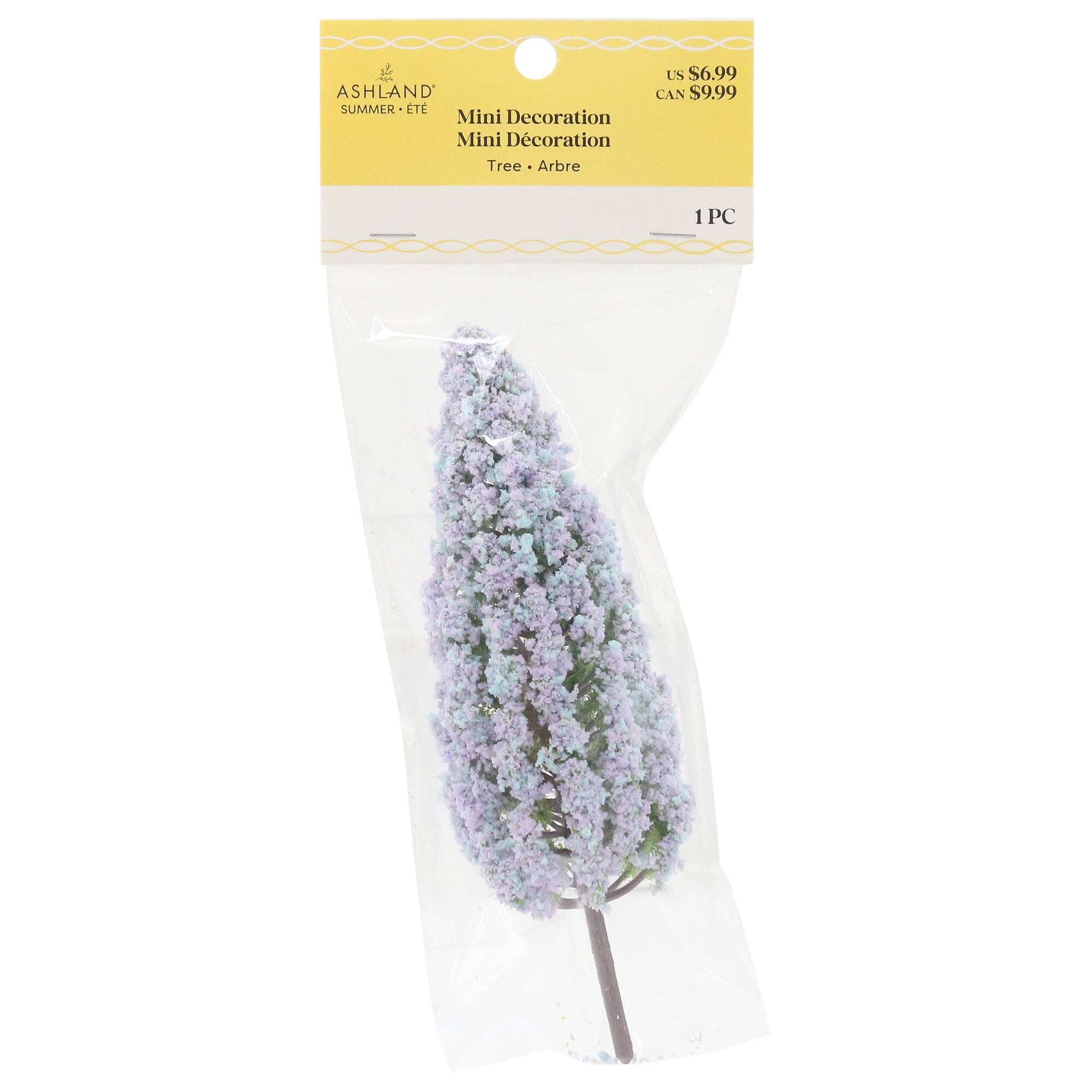 Mini Tall Purple & Light Blue Tree Decoration by Ashland®